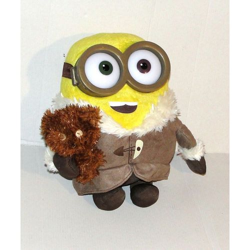 Peluche Minion Bob Aviateur Moi Moche Et Mechant - Doudou Minion Despicable Whitehouse 26 Cm