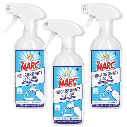 ST MARC Lot de 3 Pistolets prêt à l'emploi au Bicarbonate de Soude 500 ml