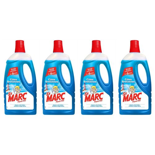 ST MARC Lot de 4 Liquides Multi-Usages Côtes Bretonnes - Nouvelle formule concentrée 1L