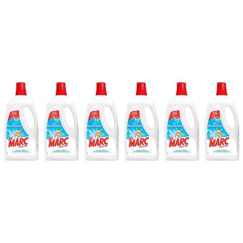 ST MARC Lot de 6 Liquides Multi-Usages Bicarbonate - Nouvelle formule concentrée 1L