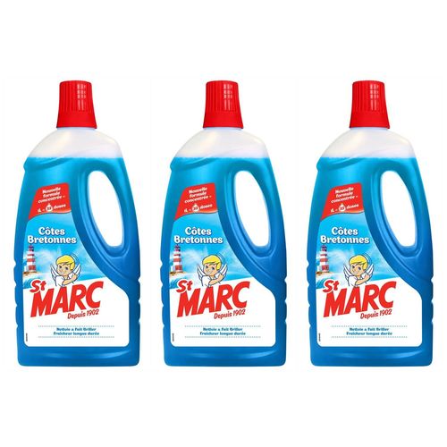 ST MARC Lot de 3 Liquides Multi-Usages Côtes Bretonnes - Nouvelle formule concentrée 1L