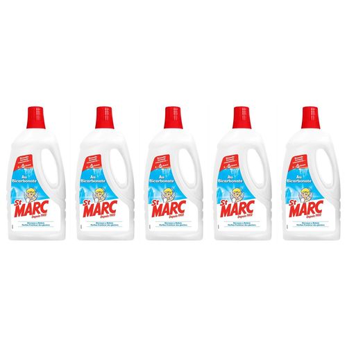 ST MARC Lot de 5 Liquides Multi-Usages Bicarbonate - Nouvelle formule concentrée 1L