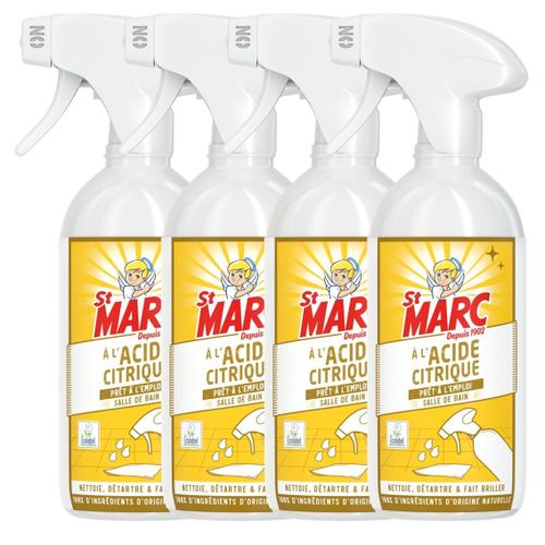 ST MARC Lot de 4 Pistolets prêt à l'emploi à l'Acide Citrique 500 ml