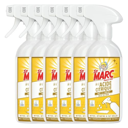 ST MARC Lot de 6 Pistolets prêt à l'emploi à l'Acide Citrique 500 ml