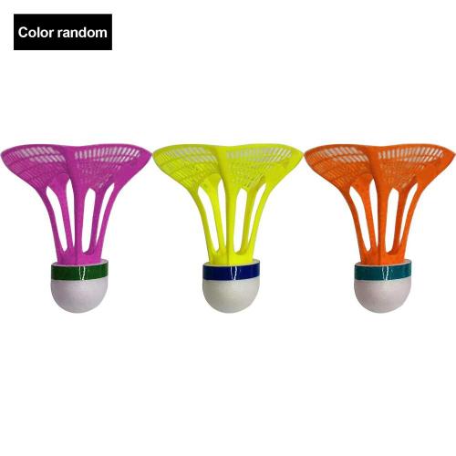 Ballon De Badminton En Plastique Et Nylon Pour Entraînement, Volants En Plumes, Résistance Au Vent, Pour Oiseaux, 3 Pièces/Lot