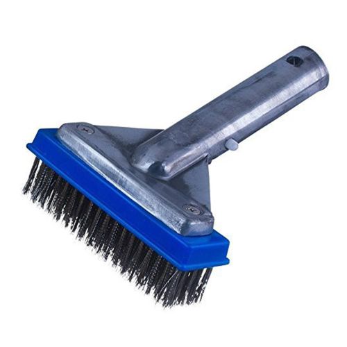Brosse de piscine métallique robuste de 5 pouces, nettoyeur de piscine, poignée en Aluminium et poils en acier inoxydable conçus
