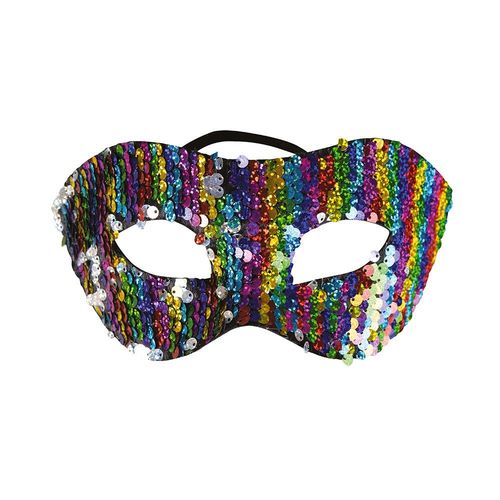 Masque Loup Sequin Reversible Multicolore Adulte