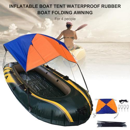 accessoires de Kayak de bateau, tente en caoutchouc ?tanche, auvent pliant pour 4 personnes, couverture de 2 ? 4 personnes, abri de bateau