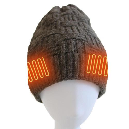 Bonnet Chauffant Électrique Rechargeable, Bonnet En Tricot, Contrôle Intelligent De La Température, Pour Le Ski En Plein Air