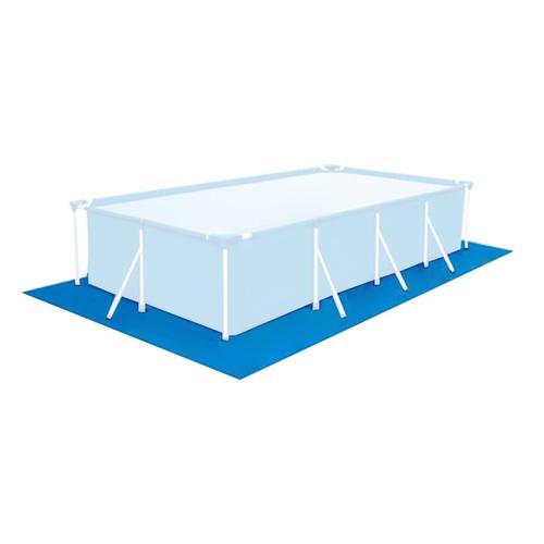 Tapis de sol de piscine en PE, 4 tailles, pliable, carré, utilisable uniquement, non compris la piscine