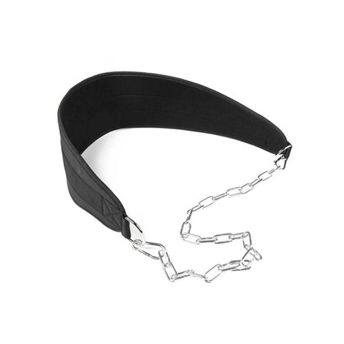Ceinture De Musculation Avec Chaîne En Acier, Coussinet Intérieur Réglable, Sangle Robuste, Haltères, Équipement De Fitness