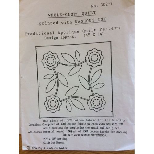 Semi-Kit Pour Broderie - 4 Fleurs Au Carrre