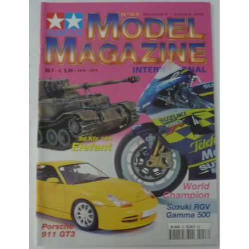 Tamiya Model Magazine 53 Sept 2001 - Kubelwagentyp 82 Trop, Suzuki Rgv Gamma 500 2000, Porsche 911 Gt3, Nakajima J1n Gekko, Sd.Kfz. 184 Elefant, Technique: Les Haies Du Bocage