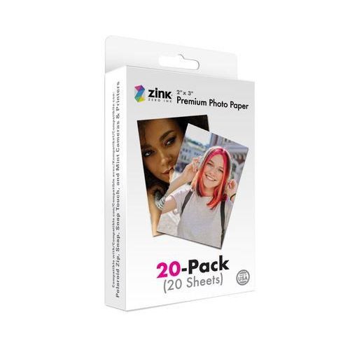Pack de 20 Feuilles Papier Photo Polaroid Zink 2X3'