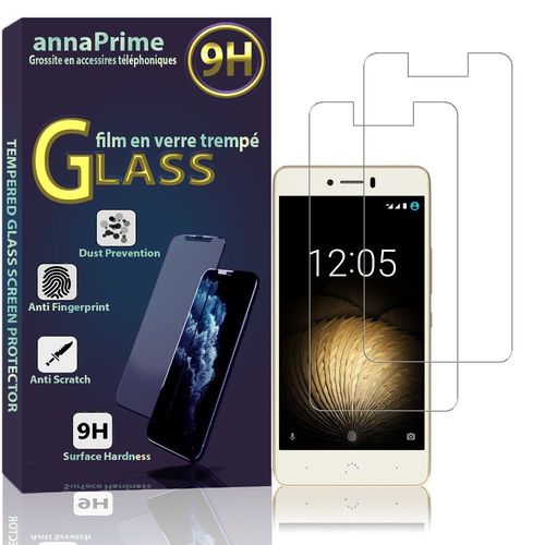Lot / Pack De 2 Films Verre Trempé Pour Bq Aquaris U Plus 5.0" Protection D'écran