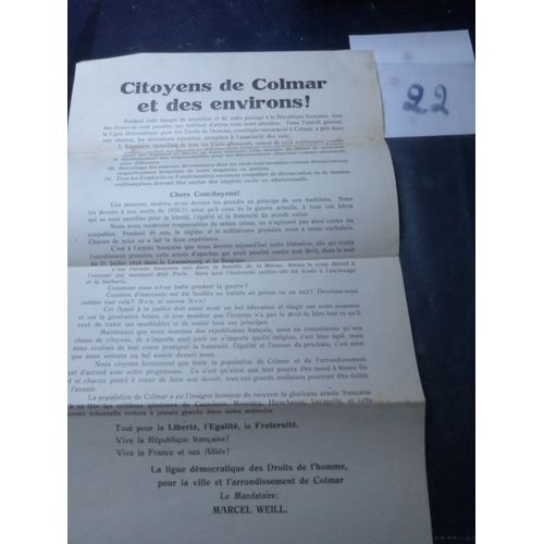 Tract En Papier Journal Novembre 1918 - Demandant Des Mesures Contre Les Vieils Allemands - Issu De La Ligue Democratique Des Droits De L'homme