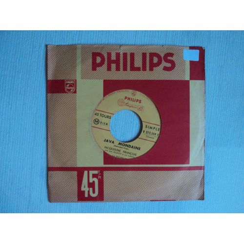 Jacqueline Francois Java Mondaine/La Chanson Des Rues (Salvador /Vian )