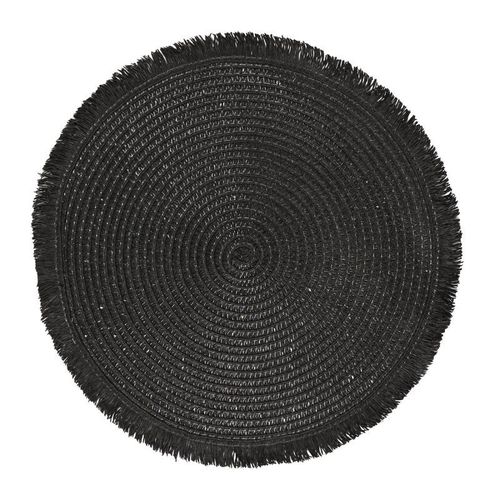 Paris Prix - Set De Table Déco "Mirage" 38cm Noir