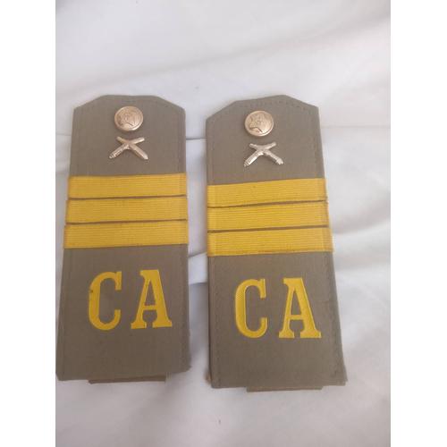 Paire Epaulette Sovietique Capitaine Artillerie