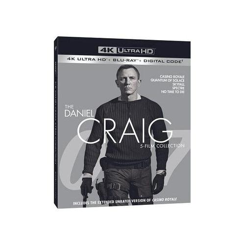 James Bond 007 - La Collection Daniel Craig : Casino Royale + Quantum Of Solace + Skyfall + Spectre + Mourir Peut Attendre - 4k Ultra Hd + Blu-Ray