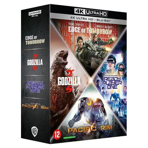 Action - Coffret : Edge Of Tomorrow + Ready Player One + Pacific Rim + Godzilla - 4k Ultra Hd + Blu-Ray