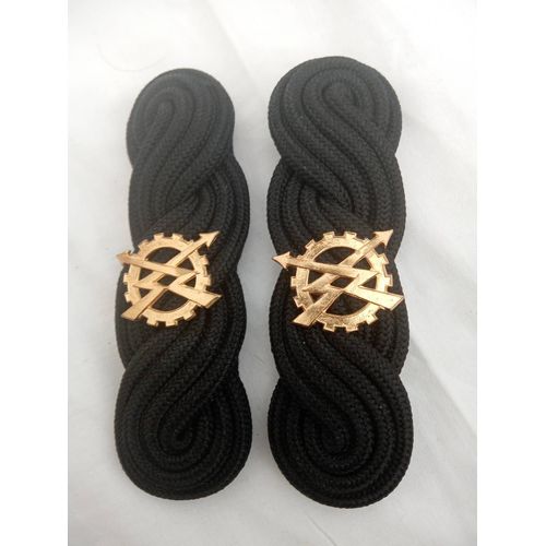 Paire Epaulette Belgique Regiment Génie Électrique Et Mécanique