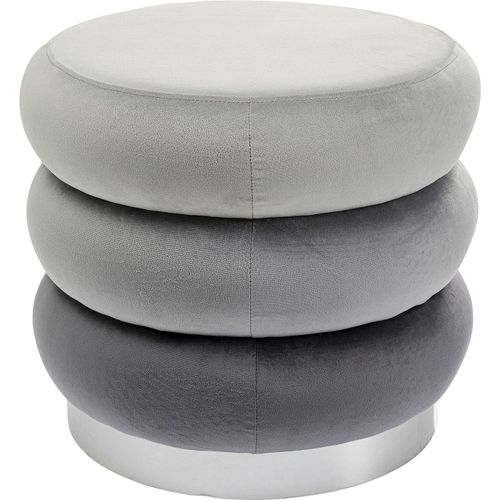 Tabouret Sandwich Velours Gris Kare Design