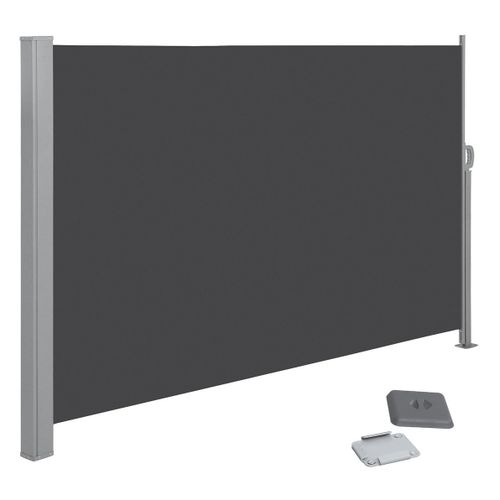 Store Latéral Pour Balcon Et Terrasse Pare-Soleil Brise-Vue Protection Vie Privée 200 X 350 Cm Gris Anthracite Helloshop26 12_0001852