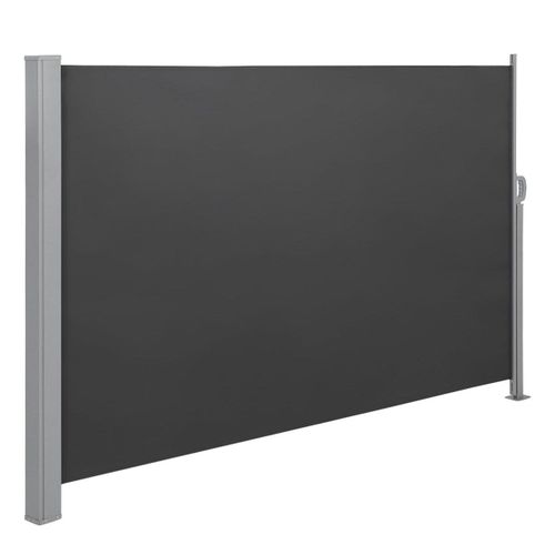 Store Latéral Pour Balcon Et Terrasse Pare-Soleil Brise-Vue Protection Vie Privée 160 X 300 Cm Gris Foncé Helloshop26 12_0001842