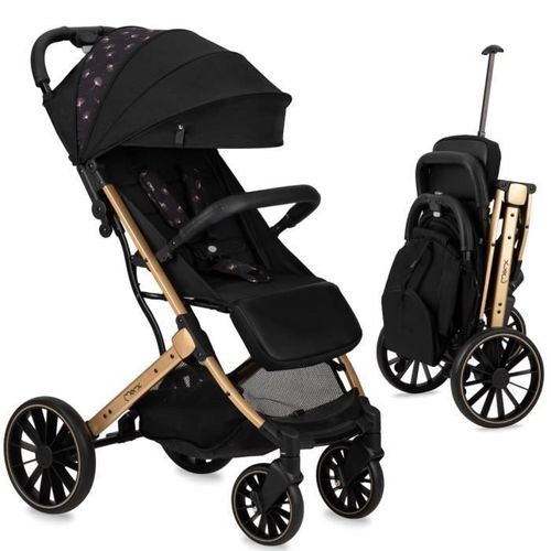 Momi Estelle Plus Light Poussette Bébé Citadine Ultra Compacte - De 6 Mois - Jusqu'à 22kg ¿ Noir