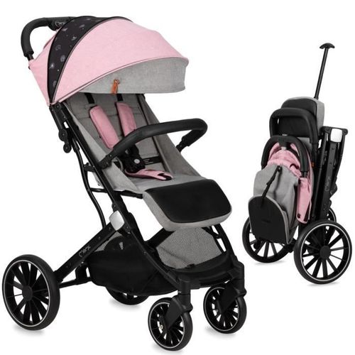 Momi Estelle Plus Light Poussette Bébé Citadine Ultra Compacte - De 6 Mois - Jusqu'à 22kg ¿ Rose