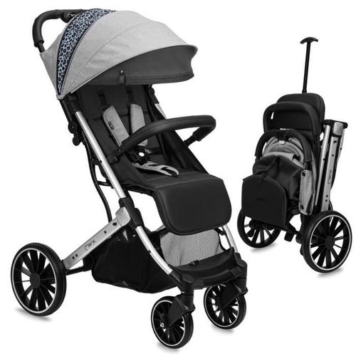 Momi Estelle Plus Light Poussette Bébé Citadine Ultra Compacte - De 6 Mois - Jusqu'à 22kg ¿ Gris