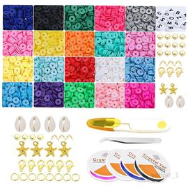 Perles d'argile pour le kit de fabrication de bracelets, kit de perles d'argile  Kit de fabrication de bijoux de bricolage pour l'artisanat de bricolage de  bracelet