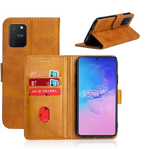 Coque Samsung Galaxy S10 Lite,Etui Pour Samsung Galaxy S10 Lite,Etui Pour Telephone A Rabat Samsung Galaxy S10 Lite,Convient A La Coque Samsung Galaxy S10 Lite,Marron