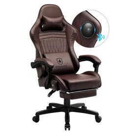 Chaise Gaming avec Repose-Pieds et Haut-Parleur Bluetooth Fauteuil Gamer  Ergonomique Siège Pivotante avec Accoudoirs