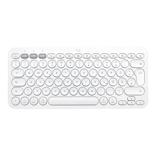 Logitech Clavier Bluetooth multi-appareils K380 - Clavier - sans fil - Bluetooth 3.0 - QWERTY - Espagnol - blanc cassé