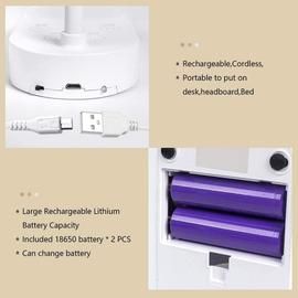Lampe de Chevet Protection des Yeux Port USB Fonction Mémoire Cokvok Lampe de Bureau LED avec 3 Modes de Couleur et 5 Niveaux de Luminosité Classe énergétique A Noir Contrôle Tactile 
