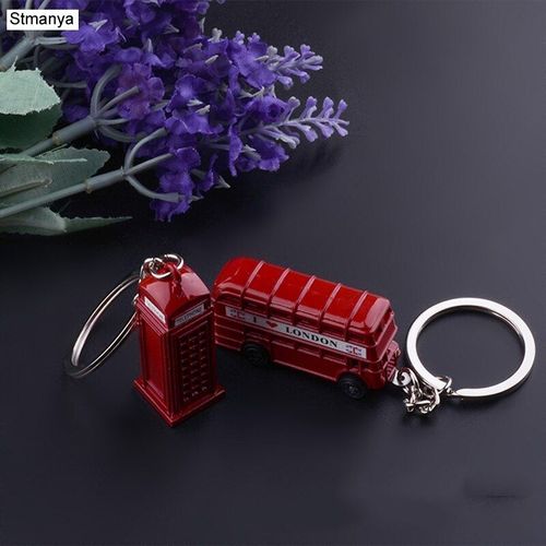 Porte-Clés En Métal À La Mode, Double Pont, Bus, Voiture, Stand De Téléphone, Sac, Accessoires De Charme, Nouveau, Cadeau, K1707