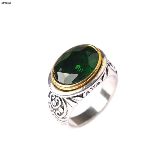 Bague Vintage Pour Hommes Et Femmes, Anneau En Pierre Noire, Ovale, Losange Sculpté, Fleur, Cadeau De Fête, 31035