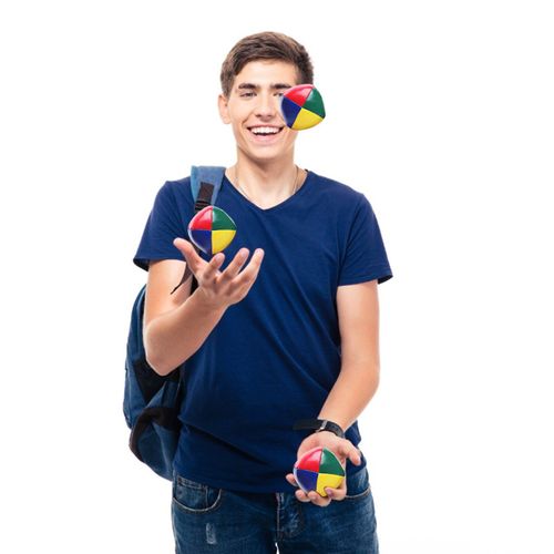 Jeu De Balles De Jonglerie Professionnelle Clown 6 Pièces, Jouet Éducatif Pour Enfants, Sport Pu Souple, Performance Sur Scène Pour Adultes