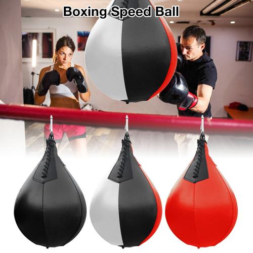 Sac De Boxe En Cuir Pour Balles De Vitesse, Sac De Frappe Suspendu En Cuir, Sac De Boxe En Forme De Poire, Balles Réflexes, Sacs De Boxe Thaïlandais Pour Équipements De Fitness