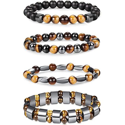 Bracelet En Hématite Pour Hommes Et Femmes, 8mm, ¿Il De Tigre, Classique, Élastique, Pierre Naturelle, Nouvelle Collection, Br1101