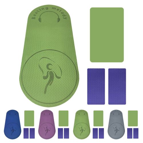 Tapis De Yoga Antidérapant, 4 Pièces, Corde À Sauter, Entraînement Au Sol, Tapis De Sport Silencieux, Texture Épaisse, Haute Densité, 6mm