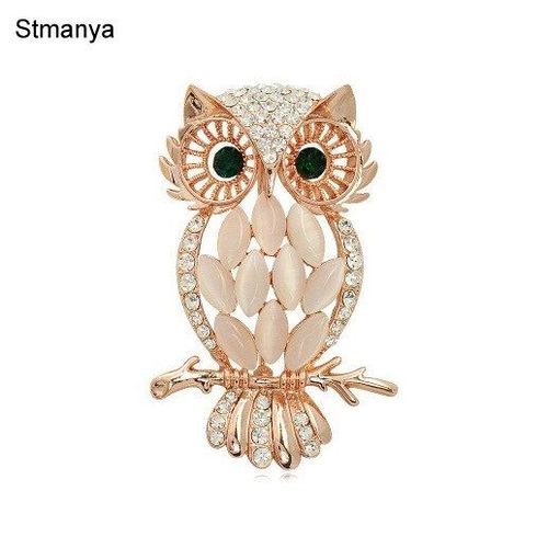 Broche Hibou En Pierre Strass, Écharpe En Cristal, Châle, Boucle, Bijoux, 2 Couleurs, Vente En Gros, H1085