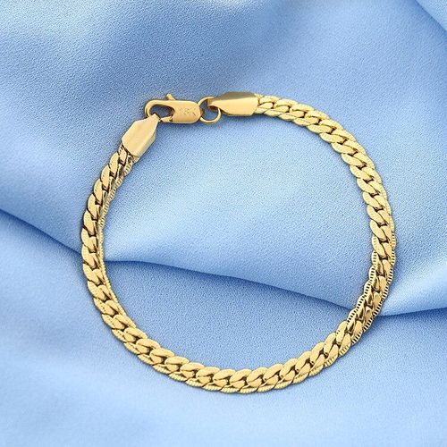 Bijoux En Argent Pour Hommes Et Femmes, Diy, Imitation 18k, Jaune, 5mm, Bracelet À Fouet Latéral, Br1105