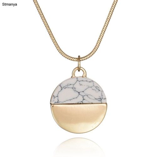 Collier Pendentif Simple Pour Femme, Bijou Rond En Fausse Pierre Blanche, Cadeau Pour Meilleur Ami, Nouvelle Mode, N1101