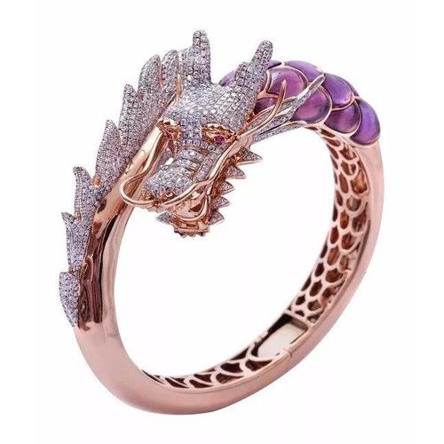 Robinet Dominateur Pour Femmes, Bague De Mariage En Cristal, Or Rose, Deux Tons, Cadeau De Fête