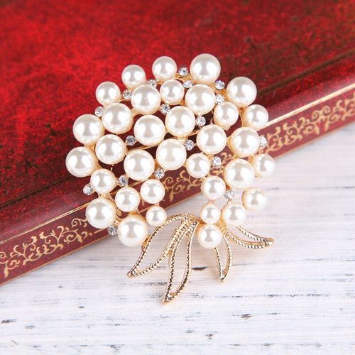 Broche En Strass, Nouvelle Mode, Perle, Populaire, Belle Broche Pour Femmes
