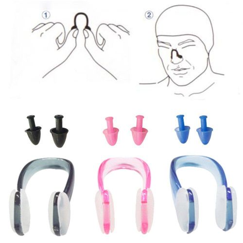 Kit De Bouchons D'oreille Et De Nez En Silicone Souple, Pince-Nez Pour Nageur, Ensemble De Boucles D'oreilles, Accessoires De Natation