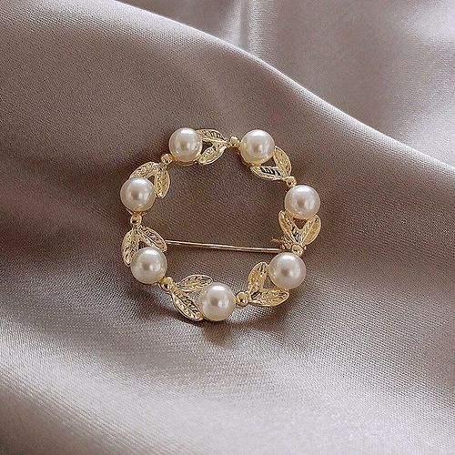 Broche En Imitation De Perle Dorée, Nouvelle Collection, Mode Classique, Exquise, Pour Femmes, Cadeau De Fête